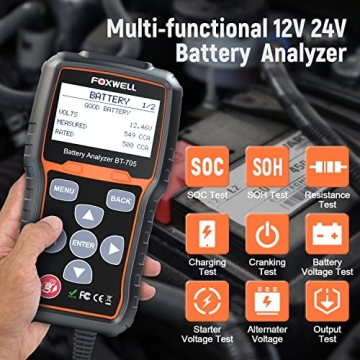 FOXWELL BT705 Car Battery Tester - Digital Maintenance Expert