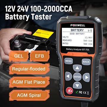 FOXWELL BT705 Car Battery Tester - Digital Maintenance Expert