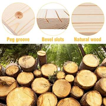 Portable Wooden Earring Display Stand with 200 Cardboards - Elegant and Functional