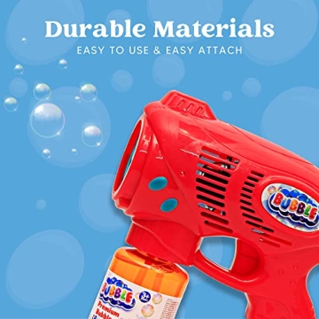 JOYIN 2 Bubble Guns with Refill Solution for Kids Fun