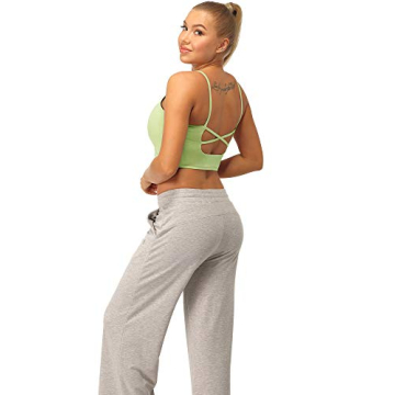 icyzone Padded Longline Sports Bra - Comfortable & Stylish