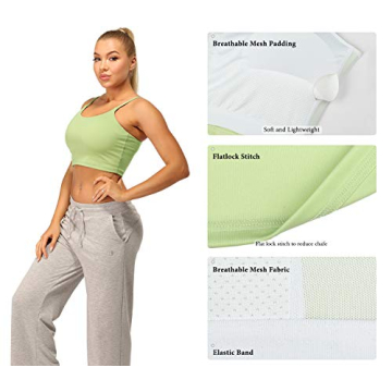 icyzone Padded Longline Sports Bra - Comfortable & Stylish