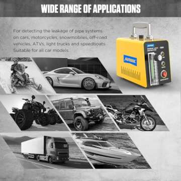 Smoke Machine Automotive Leak Detector,Evap Vacuum Smoke Diagnostic Tester,Pipeline Fuel Leakage Detector Compatible with 12V Vehicles