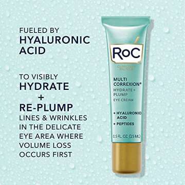 RoC Multi Correxion Hyaluronic Acid Anti Aging Under Eye Cream for Puffiness & Dark Circles (.5 OZ) ...