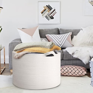 Large Blanket Basket for Stylish Home Organization