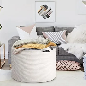 Large Blanket Basket for Stylish Home Organization