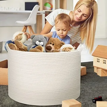 Large Blanket Basket for Stylish Home Organization