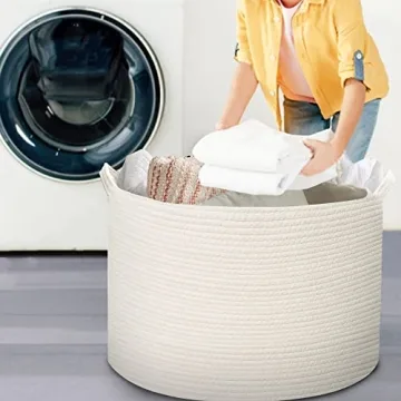 Large Blanket Basket for Stylish Home Organization