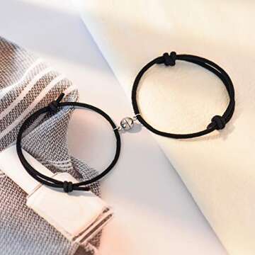 Tarsus Valentines Day Gifts for Him, Couples Bracelets, Mutual Attraction Matching Bracelet Couple Gifts for Lovers Boyfriend Girlfriend Women Men His and Her