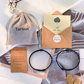 Tarsus Valentines Day Gifts for Him, Couples Bracelets, Mutual Attraction Matching Bracelet Couple Gifts for Lovers Boyfriend Girlfriend Women Men His and Her