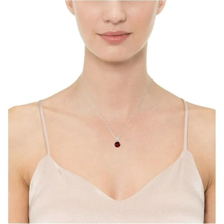 Silver Birthstone Pendant Necklace - Amazon Essentials
