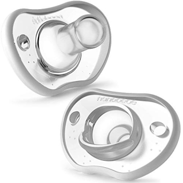 Nanobebe Baby Pacifiers 3+ Month - Orthodontic, Curves Comfortably with Face Contour, Award Winning ...