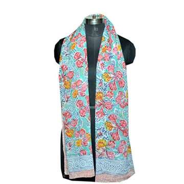 2 Piece 100% Pure Cotton Block Print Beach Sarong Swimsuit Wrap Cover Up Pareo 43X70'' Inches Multicoloured