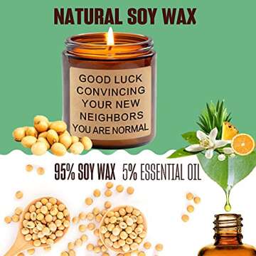 Funny Housewarming Presents, SUVEUS Fruity Scented Candles, House Warming Presents for New House, Fu...