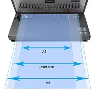 Rayson SD-1501A21 Binding Machine with Combs Set - 21 Hole / 200 Sheets Comb Binder for Punching or Binding