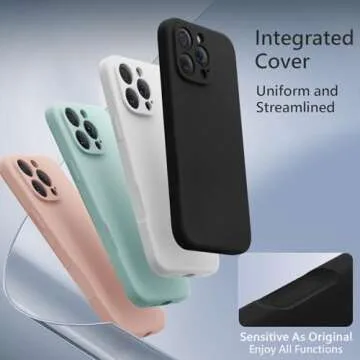 FlyReal Magnetic for iPhone 16 Pro Case, Compatible with MagSafe, [Integrated Silicone Camera Control Button] [Camera Protection] + Screen Protectors, Microfiber Lining Case 6.3", Black