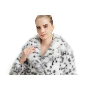 Stylish GRAN ORIENTE Faux Fur Print Coat for Women