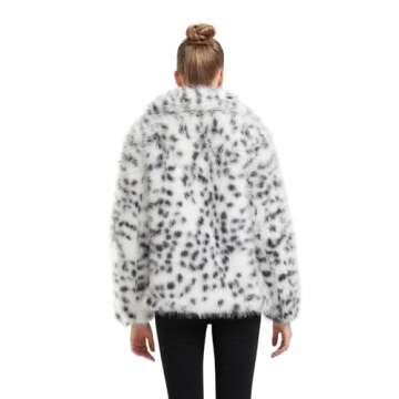 Stylish GRAN ORIENTE Faux Fur Print Coat for Women