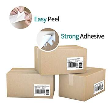 Labelchoice 6000 Labels Waterproof 4x3 Thermal Shipping Postage Barcode Labels Compatible with Zebra Zp450 Zp505 Zd410 Gx430t Gk420t Zt410 Zd421 and Rollo,MUNBYN Printer, 103mmx76mm Multipurpose Label