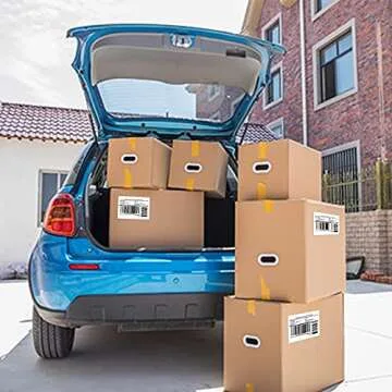 Labelchoice 6000 Labels Waterproof 4x3 Thermal Shipping Postage Barcode Labels Compatible with Zebra Zp450 Zp505 Zd410 Gx430t Gk420t Zt410 Zd421 and Rollo,MUNBYN Printer, 103mmx76mm Multipurpose Label