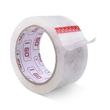 I GO Clear Packing Tape, Packaging Tape Refills for Shipping Moving Box Mailing Storage Sealing, 1.8...