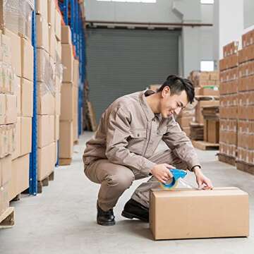 I GO Clear Packing Tape, Packaging Tape Refills for Shipping Moving Box Mailing Storage Sealing, 1.88" Width x 54.68 yd. Length, 2.95" Core, Clear, 2.64 mils/0.067 mm Thick (18 Rolls per Pack)