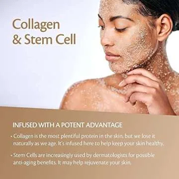 Brown Sugar Scrub for Smooth Skin with Collagen & Stem Cells