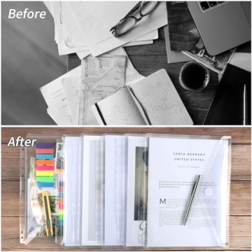 EOOUT 30Pcs Binder Pocket for School & Office Organization