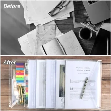 EOOUT 30Pcs Binder Pocket for School & Office Organization