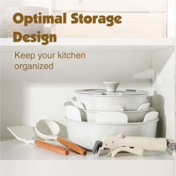 SENSARTE 17 Piece Nonstick Cookware Set for Modern Kitchens