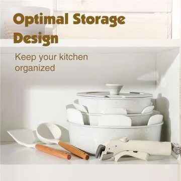 SENSARTE 17 Piece Nonstick Cookware Set for Modern Kitchens