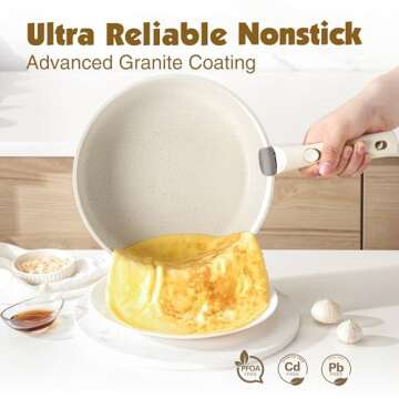 SENSARTE 17 Piece Nonstick Cookware Set for Modern Kitchens