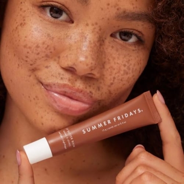 Summer Fridays Lip Butter Balm - Conditioning Lip Mask and Lip Balm for Instant Moisture, Shine and Hydration - Sheer-Tinted, Soothing Lip Care - Iced Coffee (0.5 oz)