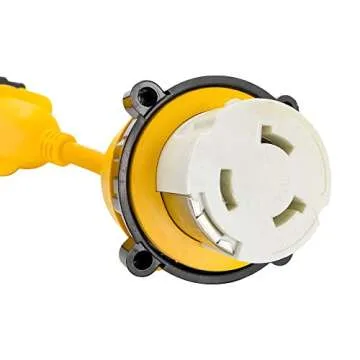 Camco PowerGrip 12" Electrical Adapter for RVs and Boats
