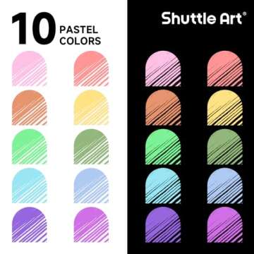 Shuttle Art Colored Retractable Gel Pens, 10 Pastel Ink Colors, Cute Pens 0.7mm Fine Point Quick Dry...