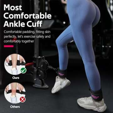 WALITO Gym Ankle Straps - Comfort & Performance for Women