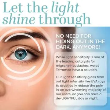 Terramed Just Think Comfort Migraine Glasses Fl-41 | Unisex Glasses for Migraine and Light Sensitivity Relief | UV Protection and Photophobia Eye Strain