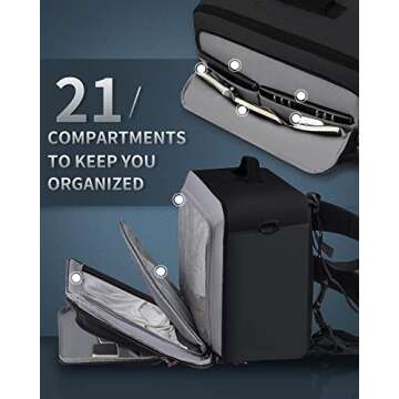 TRAILKICKER Travel Backpack Flight Approved Carry On Backpack Water Resistant Weekender Bag (Grey)