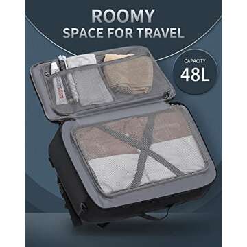 TRAILKICKER Travel Backpack Flight Approved Carry On Backpack Water Resistant Weekender Bag (Grey)