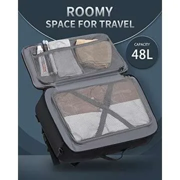 TRAILKICKER Travel Backpack Flight Approved Carry On Backpack Water Resistant Weekender Bag (Grey)