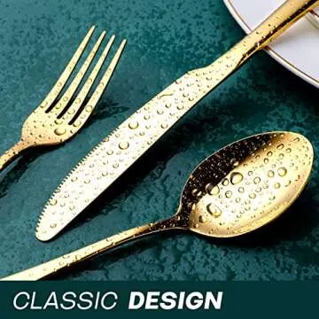 Premium OGORI 24-Piece Gold Silverware Set for Enchanting Dining