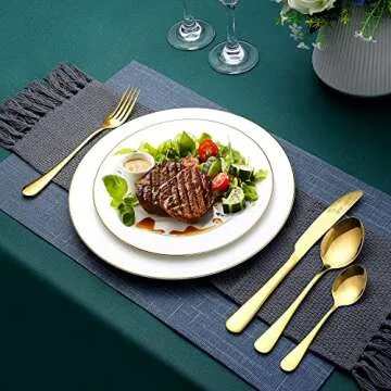 Premium OGORI 24-Piece Gold Silverware Set for Enchanting Dining