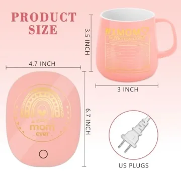 Christmas Day Gifts for mom Gifts for Mom Christmas Unique Mom Gifts, Birthday for Mom from Daughter, Mom Gift, Warmer Coaster for Keeping Coffee, Milk, Tea