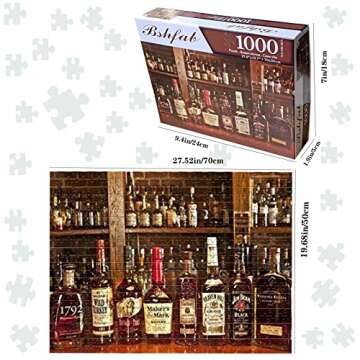 XIECCX 1000 Piece Jigsaw Puzzle for Adults - Whisky Theme
