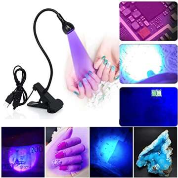 Lishumei UV Nail Lamp for Gel Curing with Adjustable Gooseneck