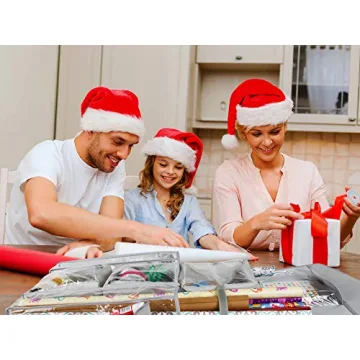 Regal Bazaar Double-Sided Hanging Gift Bag and Gift Wrap Organizer (Light Grey)