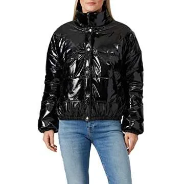 RTR NOW Pre-Loved Shiny Black Puffer Jacket for Women