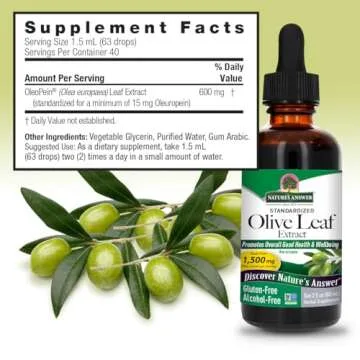 Nature’s Answer Olive Leaf Extract - Alcohol-Free Wellness Tincture