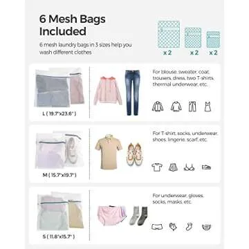 SONGMICS Laundry Hamper with Lid, 130L Capacity, 2 Liners, 6 Mesh Bags