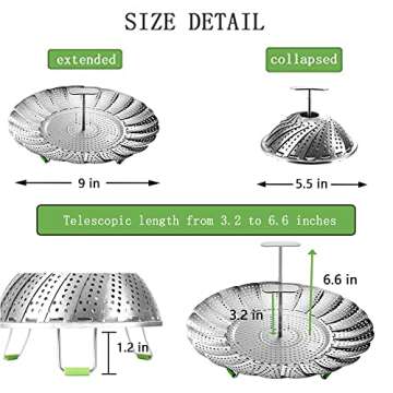 High Quality Stainless Steel Vegetable Steamer Basket